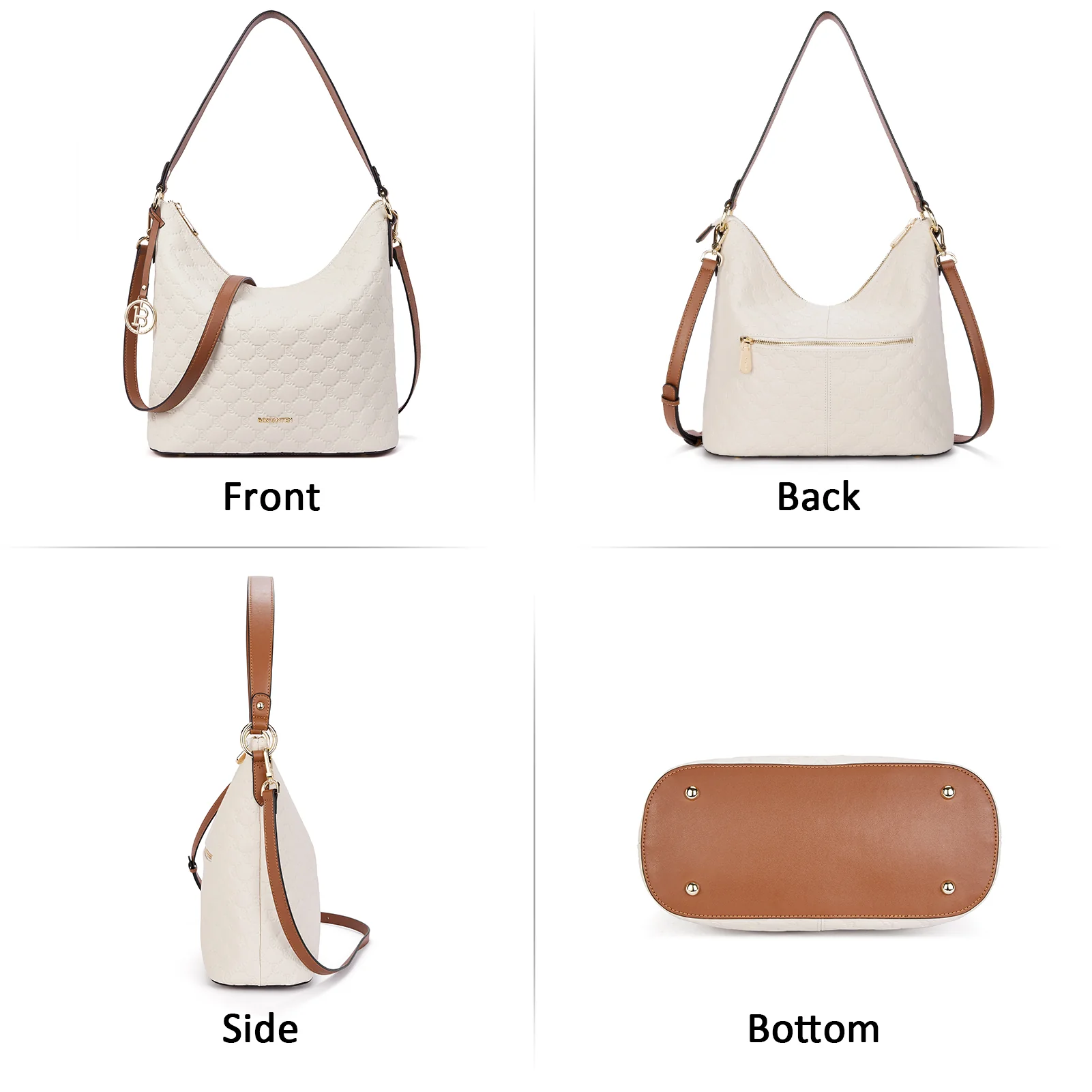 Kweli Trendy Leather Crossbody Hobo Bag for Hands-Free Carrying - Image 21