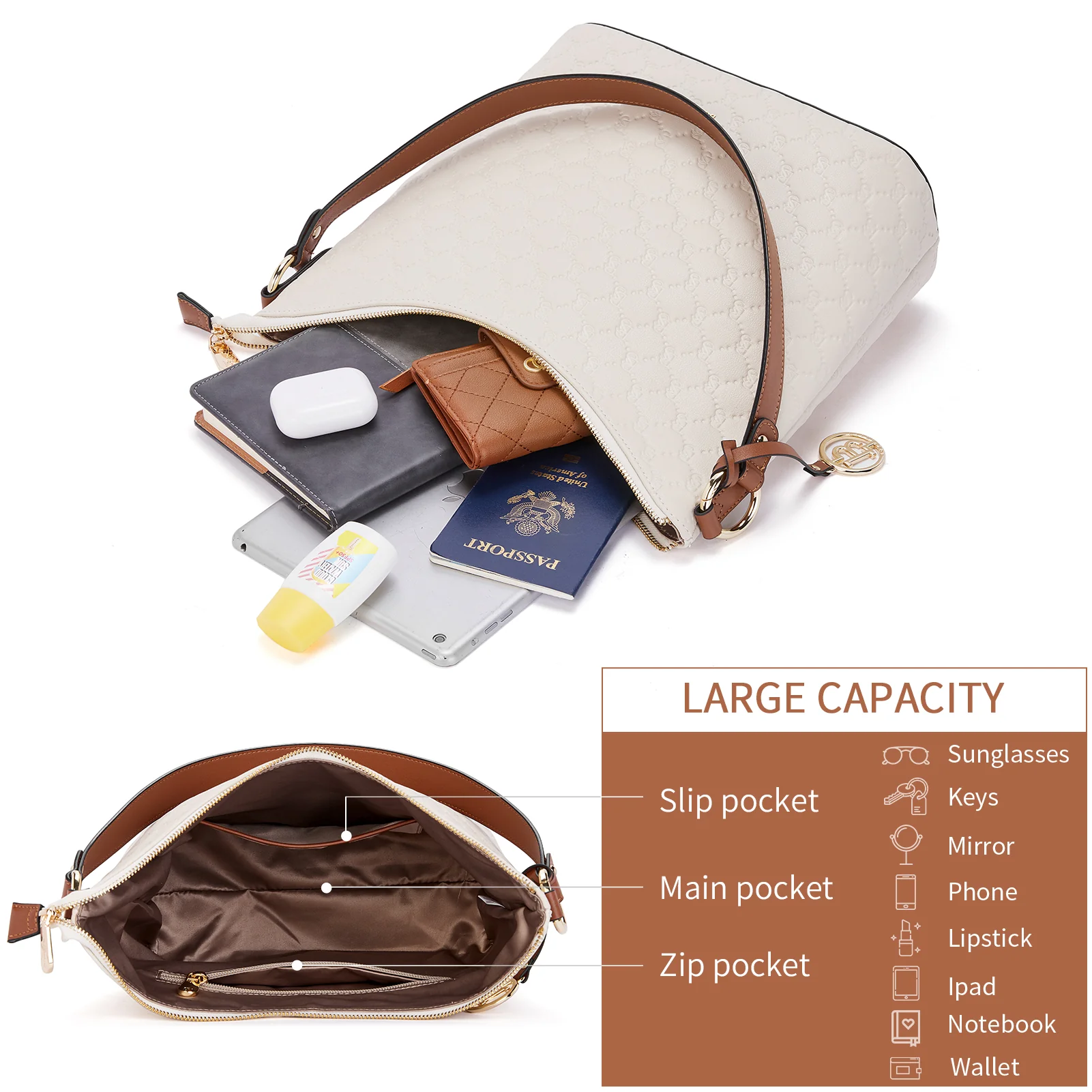 Kweli Trendy Leather Crossbody Hobo Bag for Hands-Free Carrying - Image 23