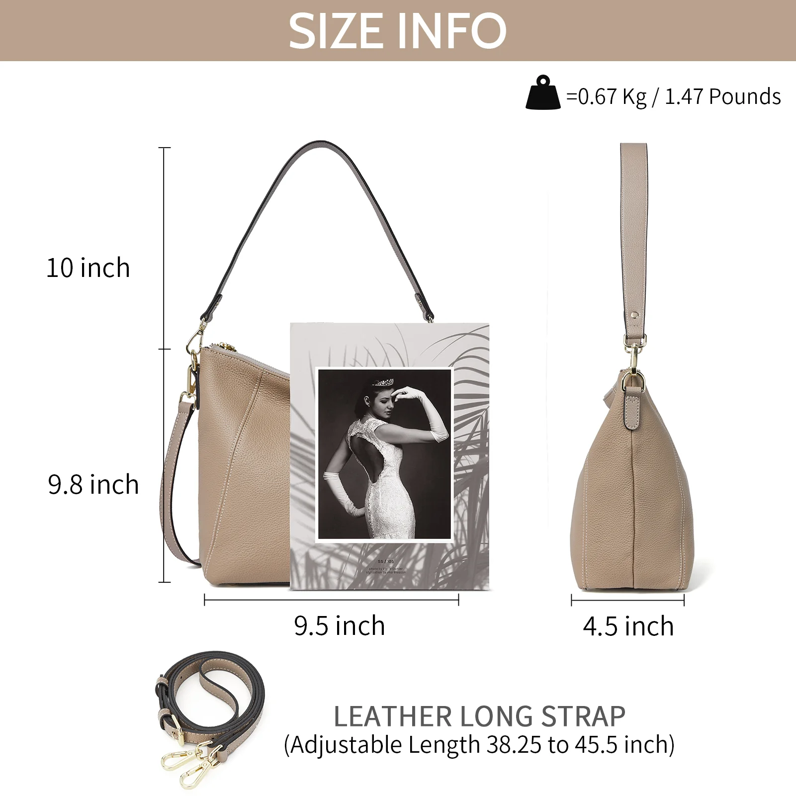 BOSTANTEN Leather Hobo Handbags Designer Purses for Women Shoulder Crossbody Bags - Image 10