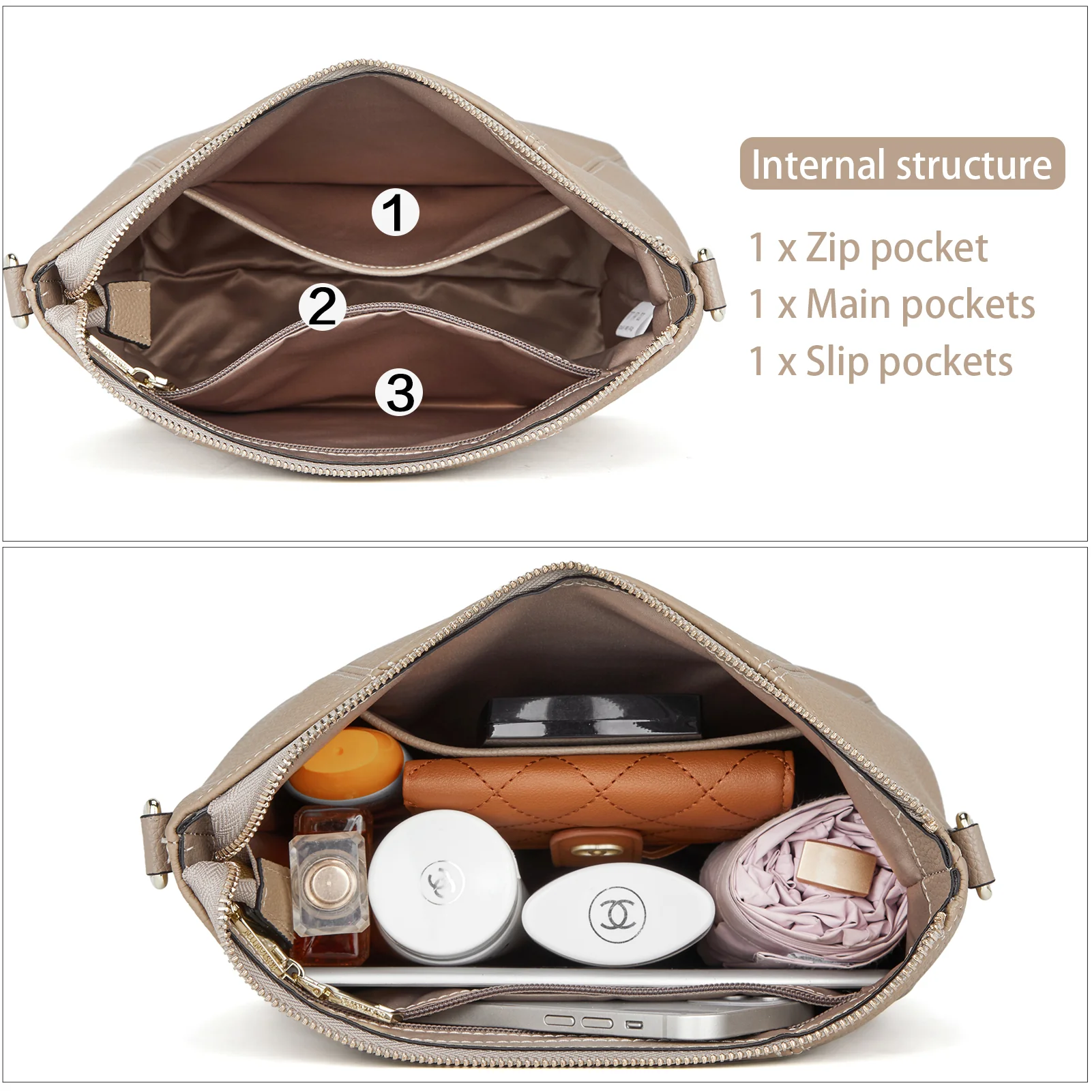 BOSTANTEN Leather Hobo Handbags Designer Purses for Women Shoulder Crossbody Bags - Image 12