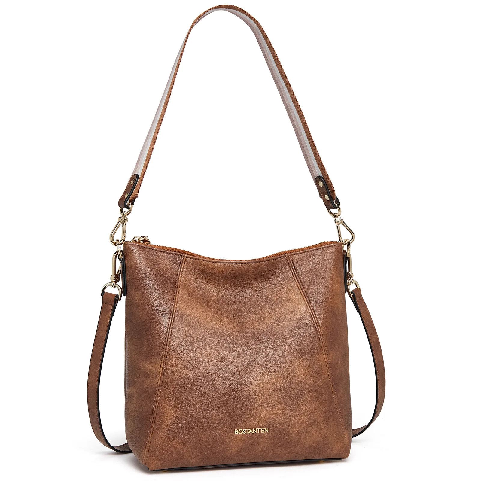 BOSTANTEN Leather Hobo Handbags Designer Purses for Women Shoulder Crossbody Bags - Image 12