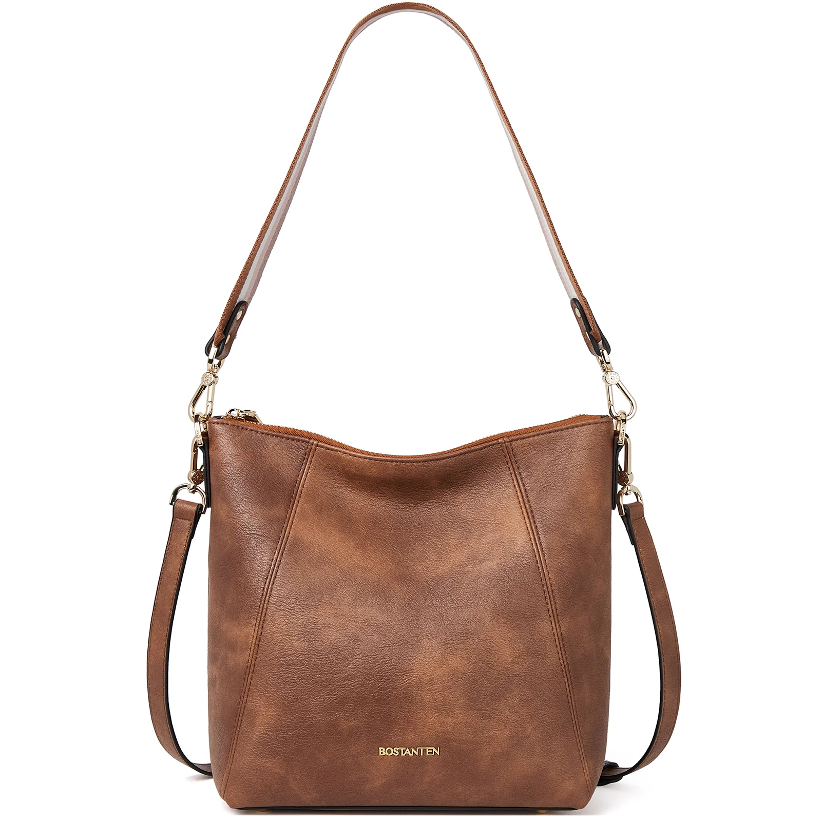 BOSTANTEN Leather Hobo Handbags Designer Purses for Women Shoulder Crossbody Bags - Image 7