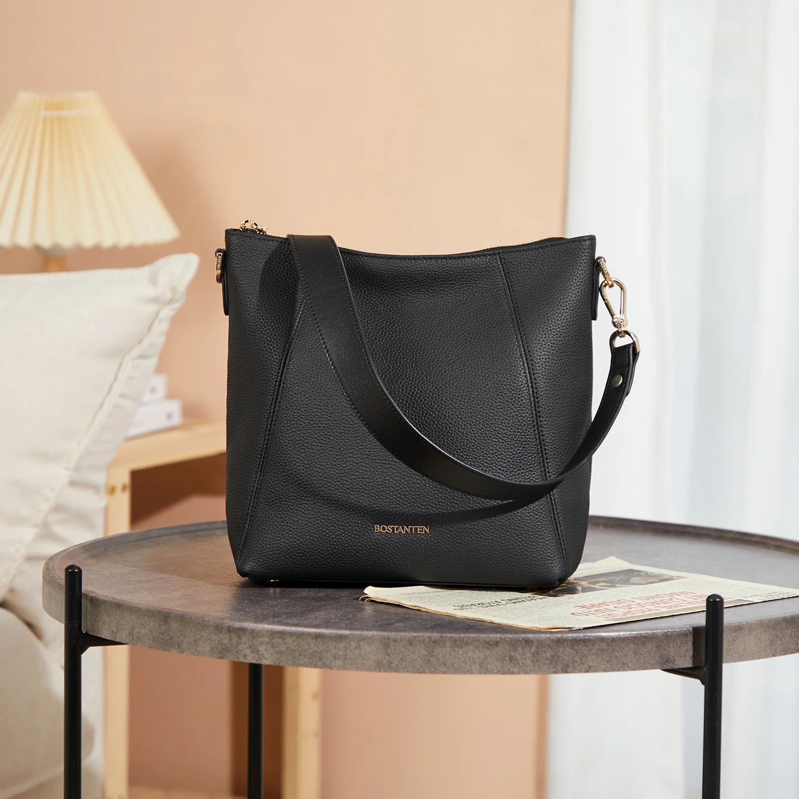 BOSTANTEN Leather Hobo Handbags Designer Purses for Women Shoulder Crossbody Bags - Image 3