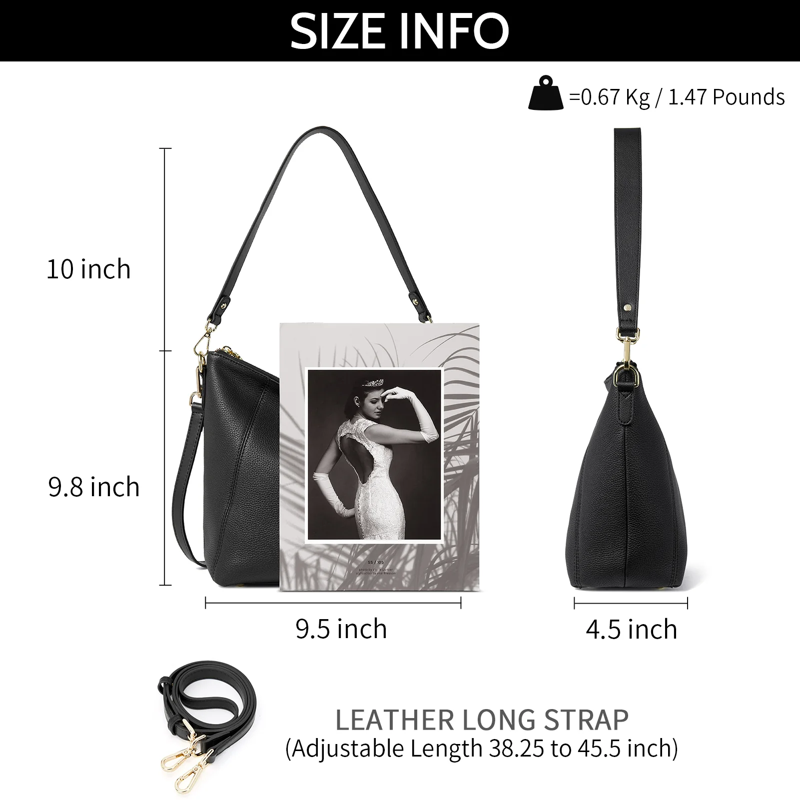 BOSTANTEN Leather Hobo Handbags Designer Purses for Women Shoulder Crossbody Bags - Image 4
