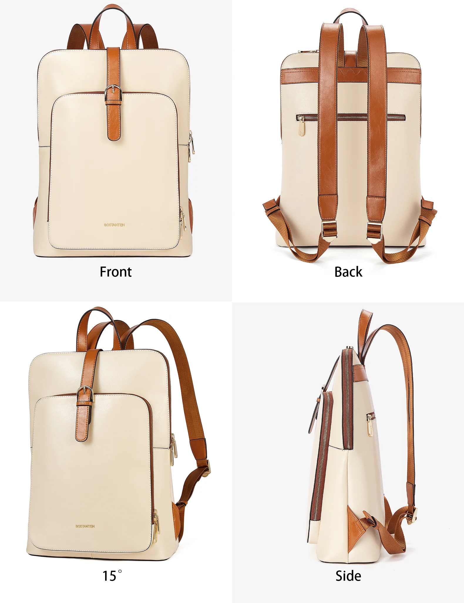 Vrba Leather Backpacks with Laptop Compartments for Women - Image 5