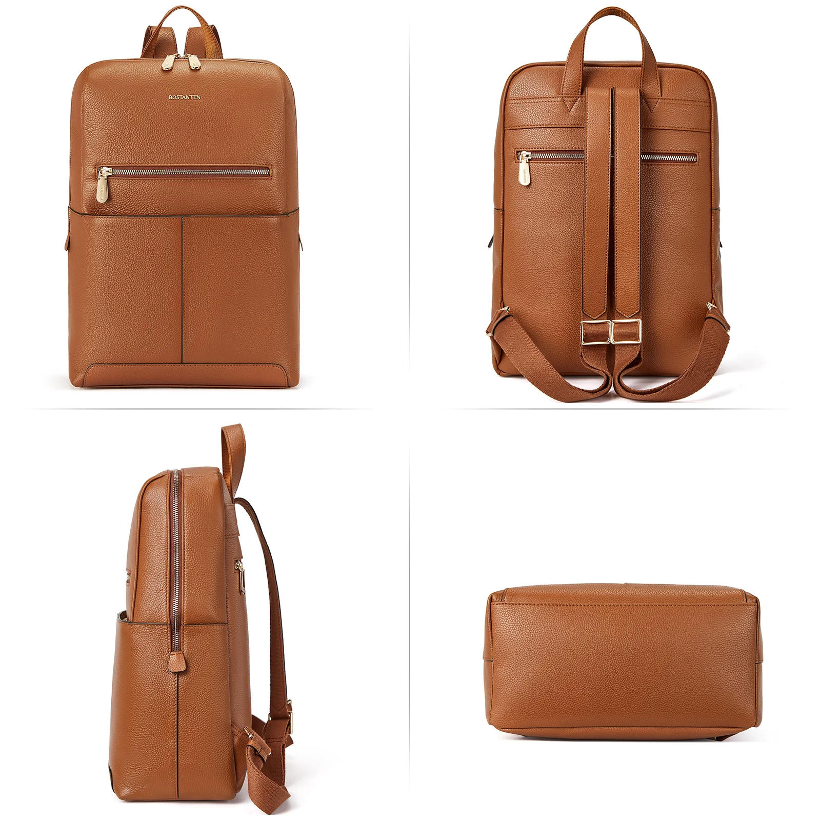 Vallis Women's Multi-Pocket Leather Backpack - Image 6