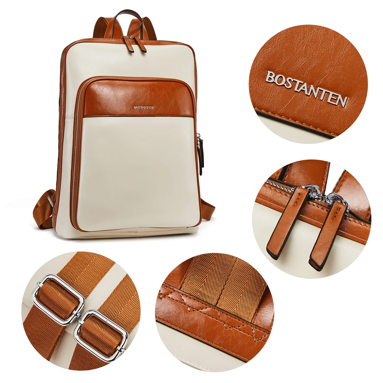 Vrba Large Genuine Leather Backpack Purse - Image 14