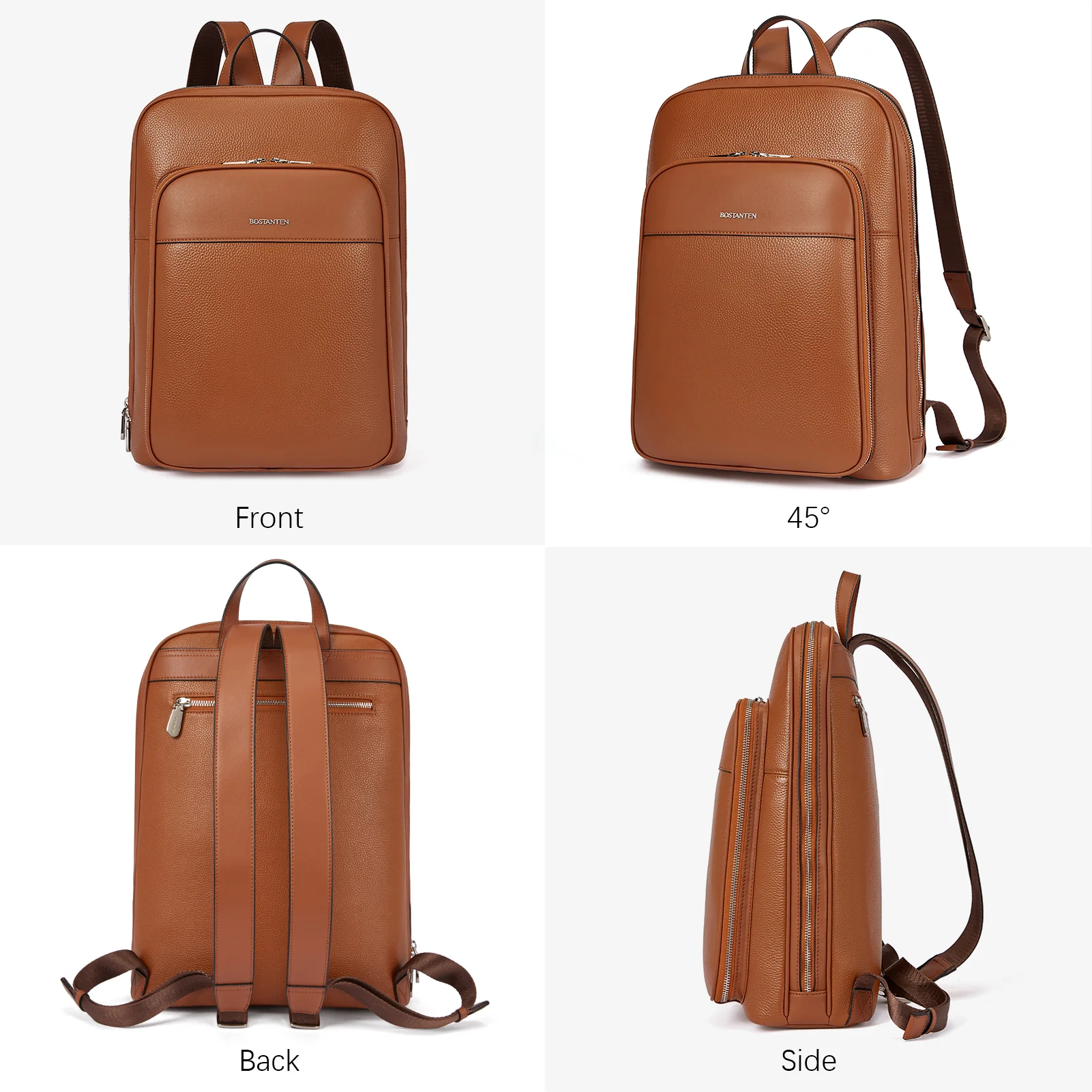 Vallis Vintage Leather Laptop College Travel Backpack - Image 20