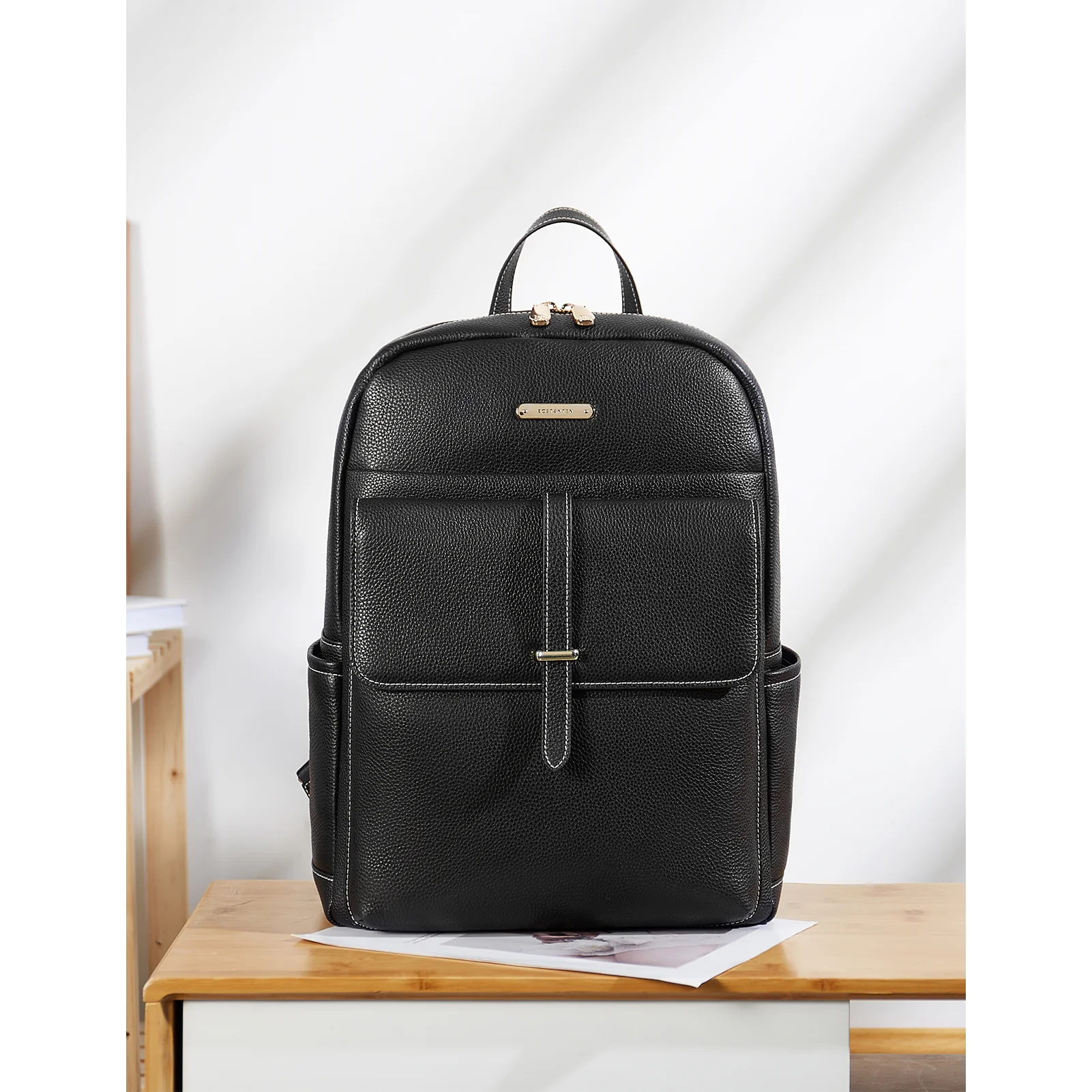 Vallis Women's Professional Leather Computer Bag - Image 4