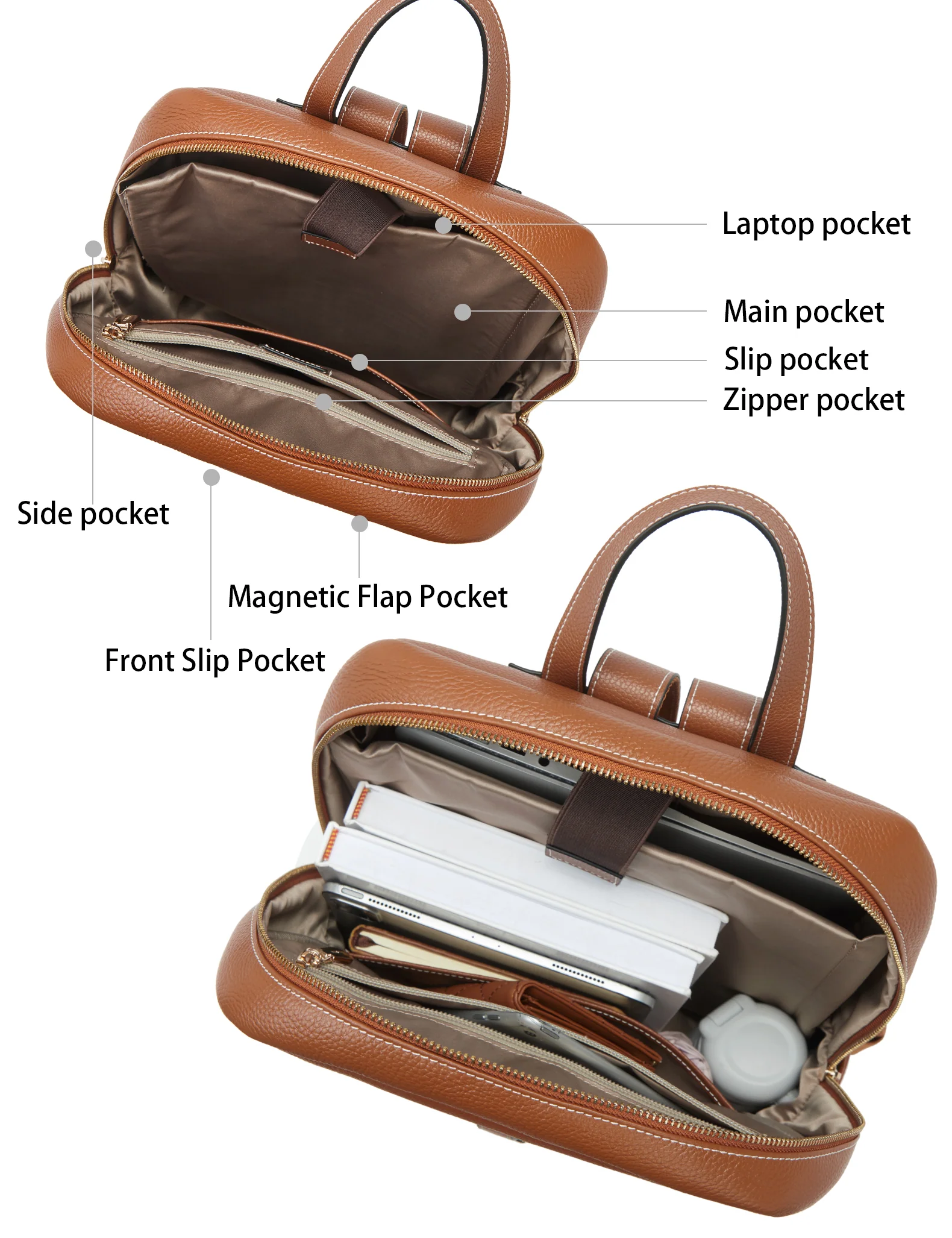 Vallis Women's Professional Leather Computer Bag - Image 8
