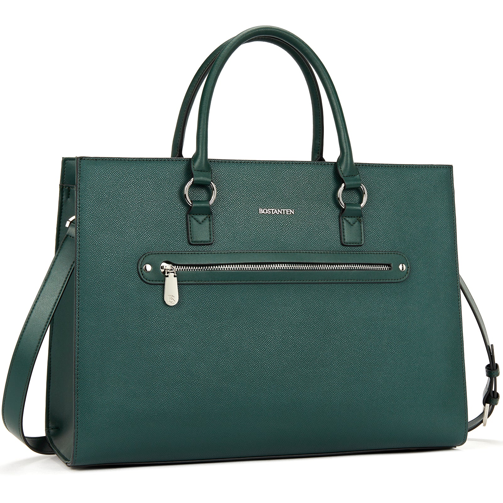 BOSTANTEN Women Leather Briefcase 15.6 Inch Laptop Work Tote - Image 4