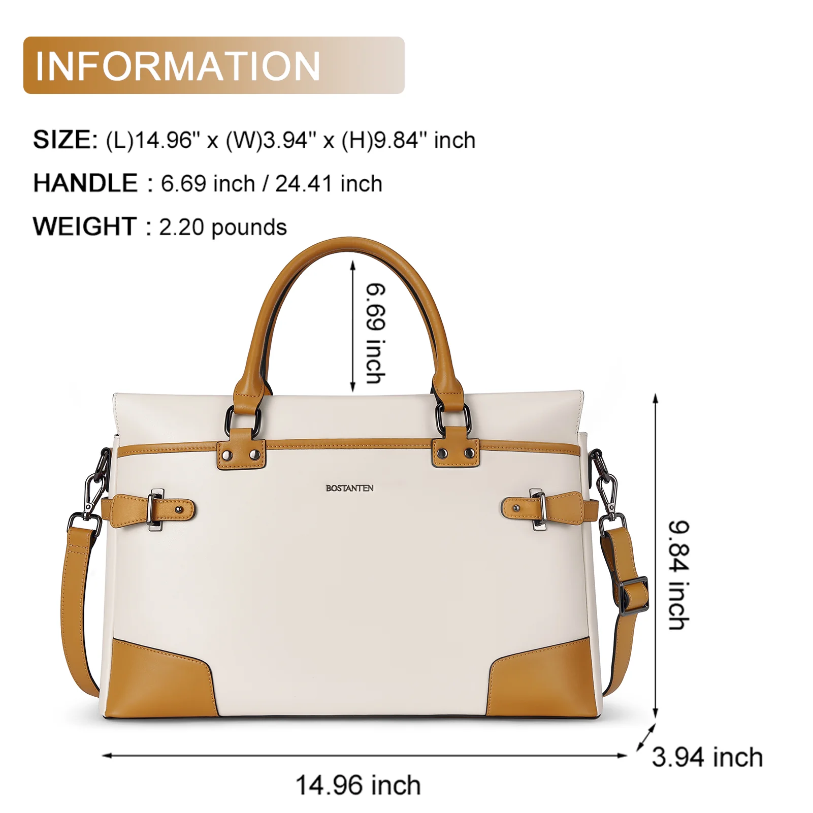 Mizuki Crossbody Briefcase For Women — College - Image 9