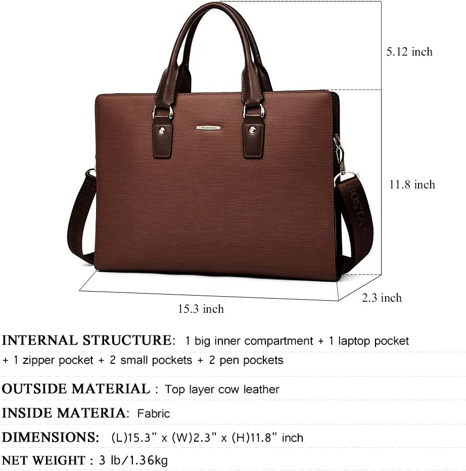 Johan Leather Lawyers Briefcase - Premium Laptop Bag - Image 10