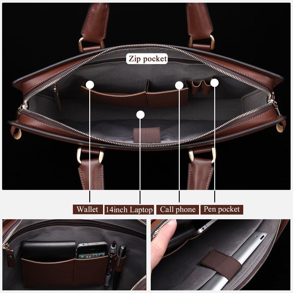 Johan Leather Lawyers Briefcase - Premium Laptop Bag - Image 11