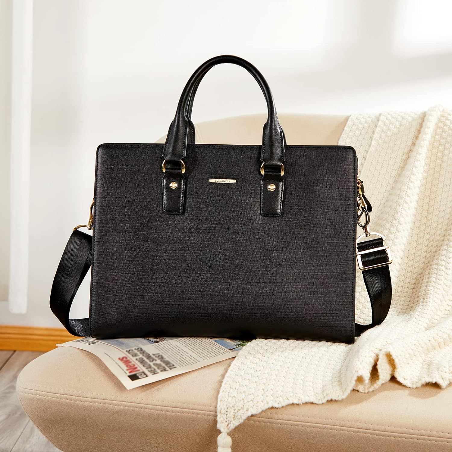Johan Leather Lawyers Briefcase - Premium Laptop Bag - Image 2