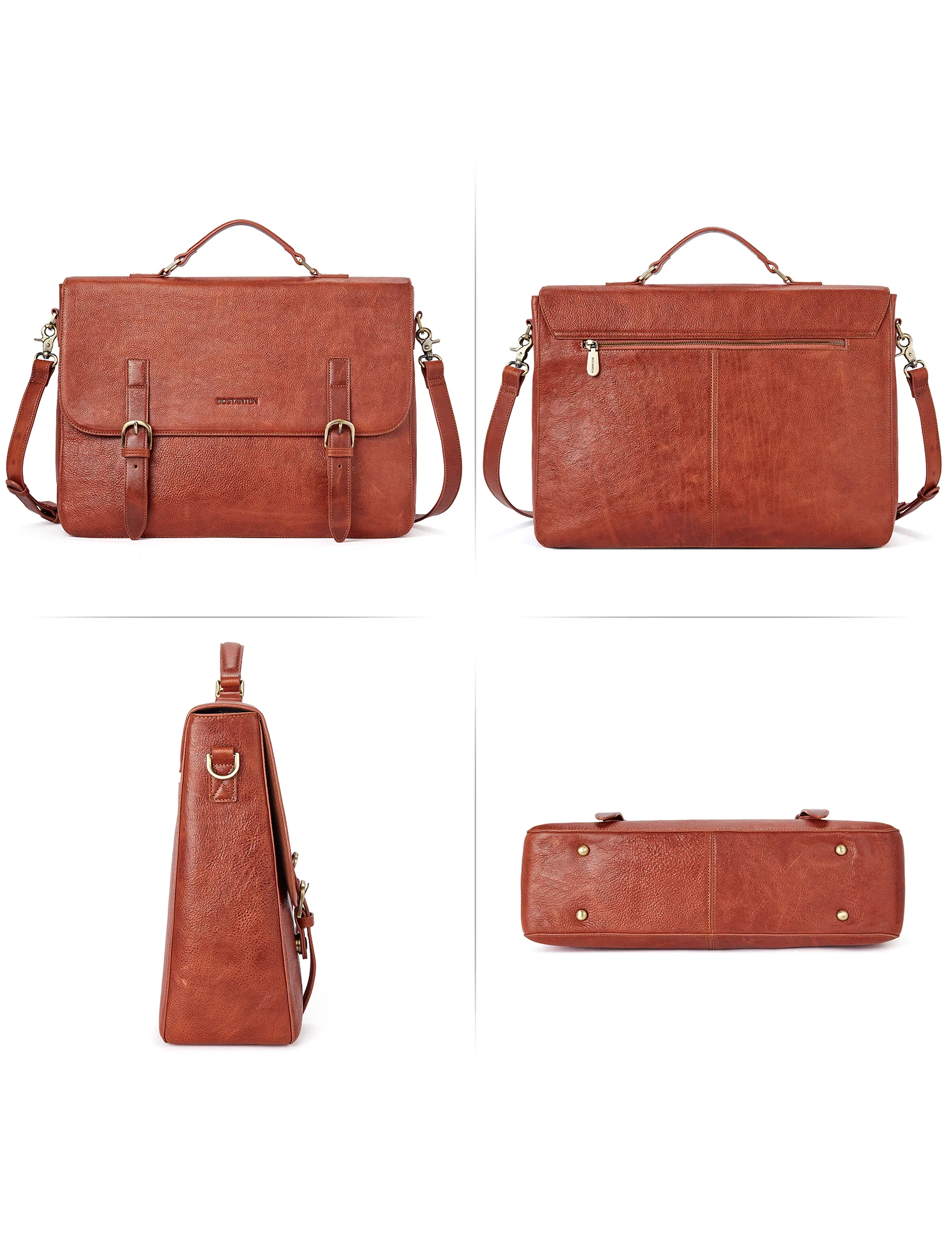 15.6 Inch Italian Leather Men's Briefcase for the Modern Professional - Image 6