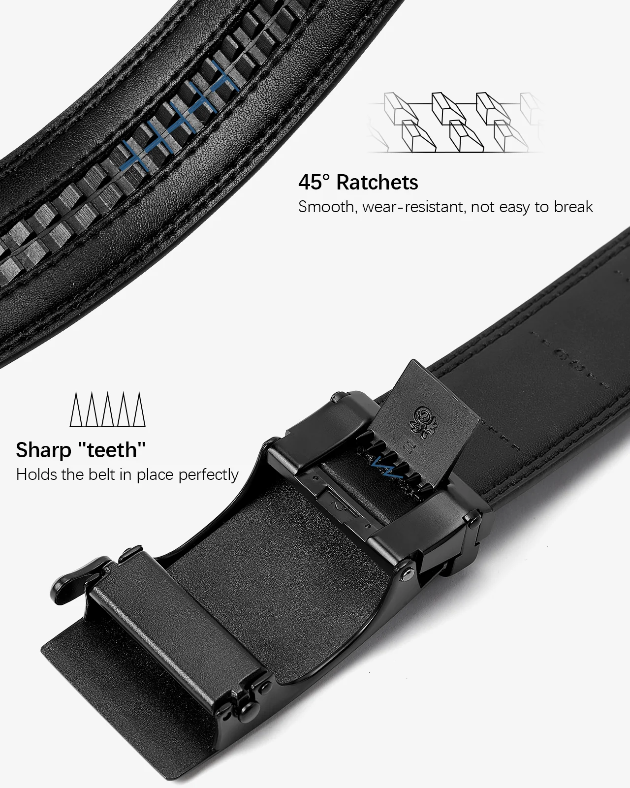 Bostanten Mens Belt Leather Ratchet Belt For Men Dress And Casual With Adjustable Buckle, Trim To Fit - Image 6