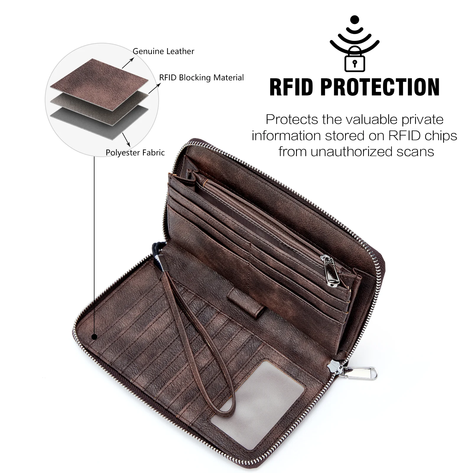 Rozenn Wallets With Checkbook Holder —— Zipper - Image 103