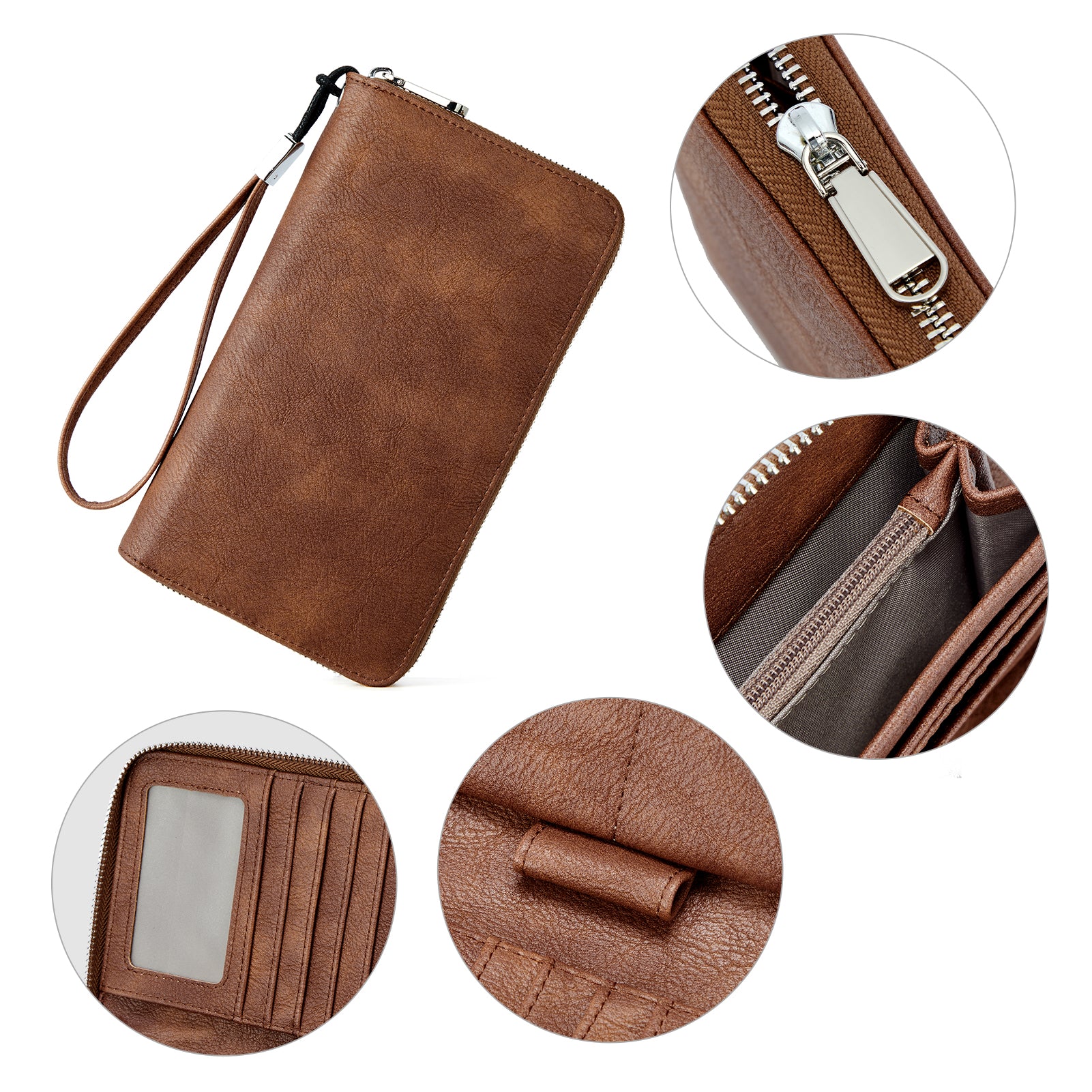 Rozenn Wallets With Checkbook Holder —— Zipper - Image 108