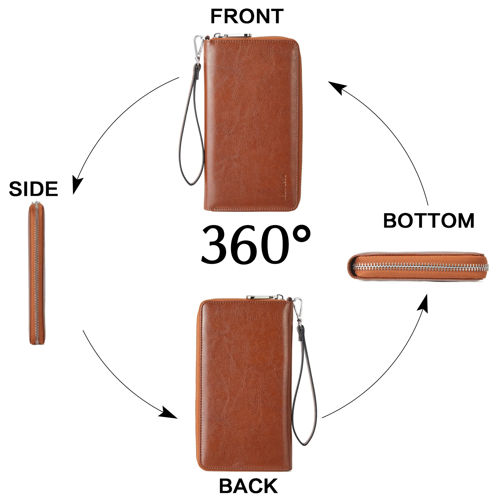Rozenn Wallets With Checkbook Holder —— Zipper - Image 13