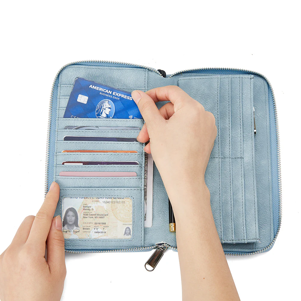 Rozenn Wallets With Checkbook Holder —— Zipper - Image 17