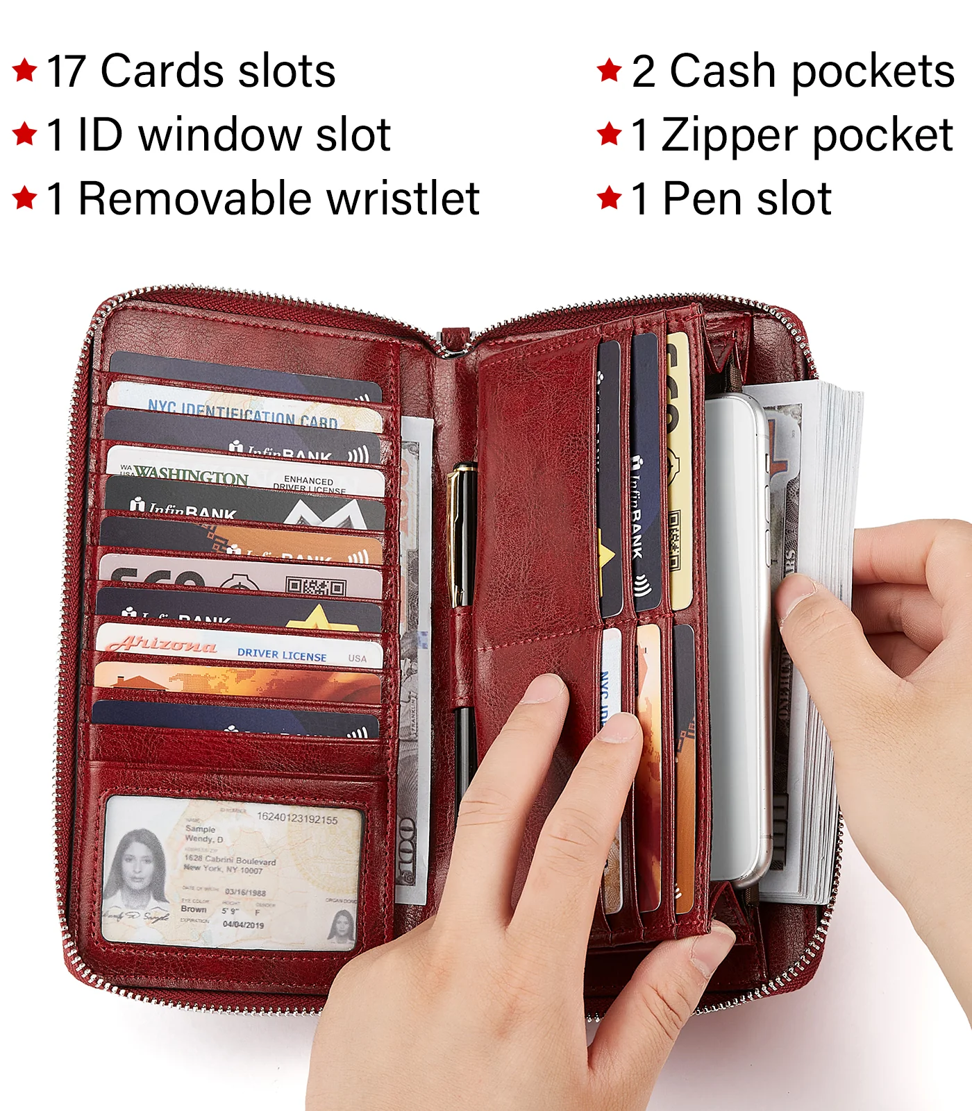 Rozenn Wallets With Checkbook Holder —— Zipper - Image 33