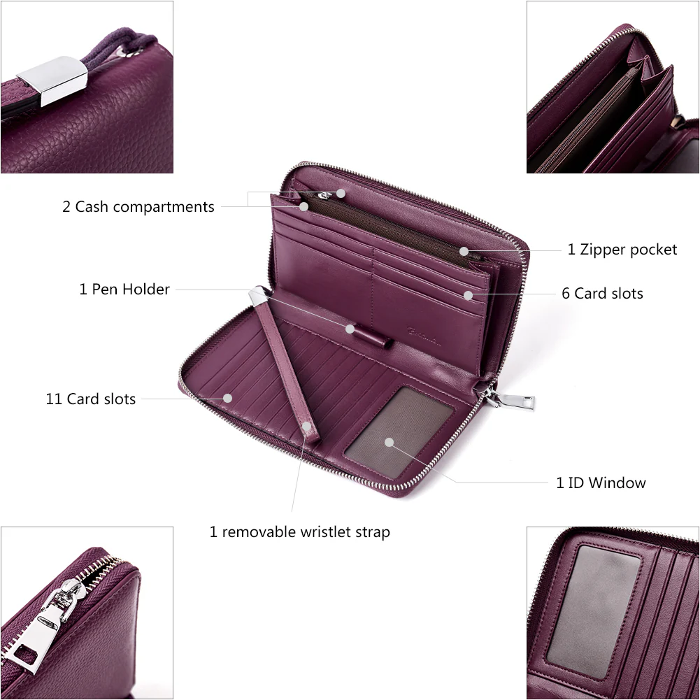 Rozenn Wallets With Checkbook Holder —— Zipper - Image 65