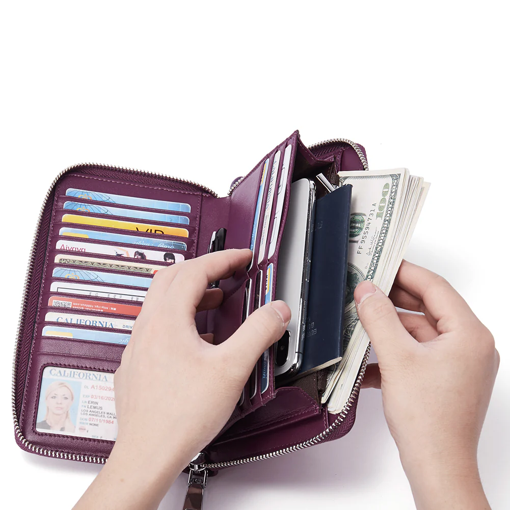 Rozenn Wallets With Checkbook Holder —— Zipper - Image 68