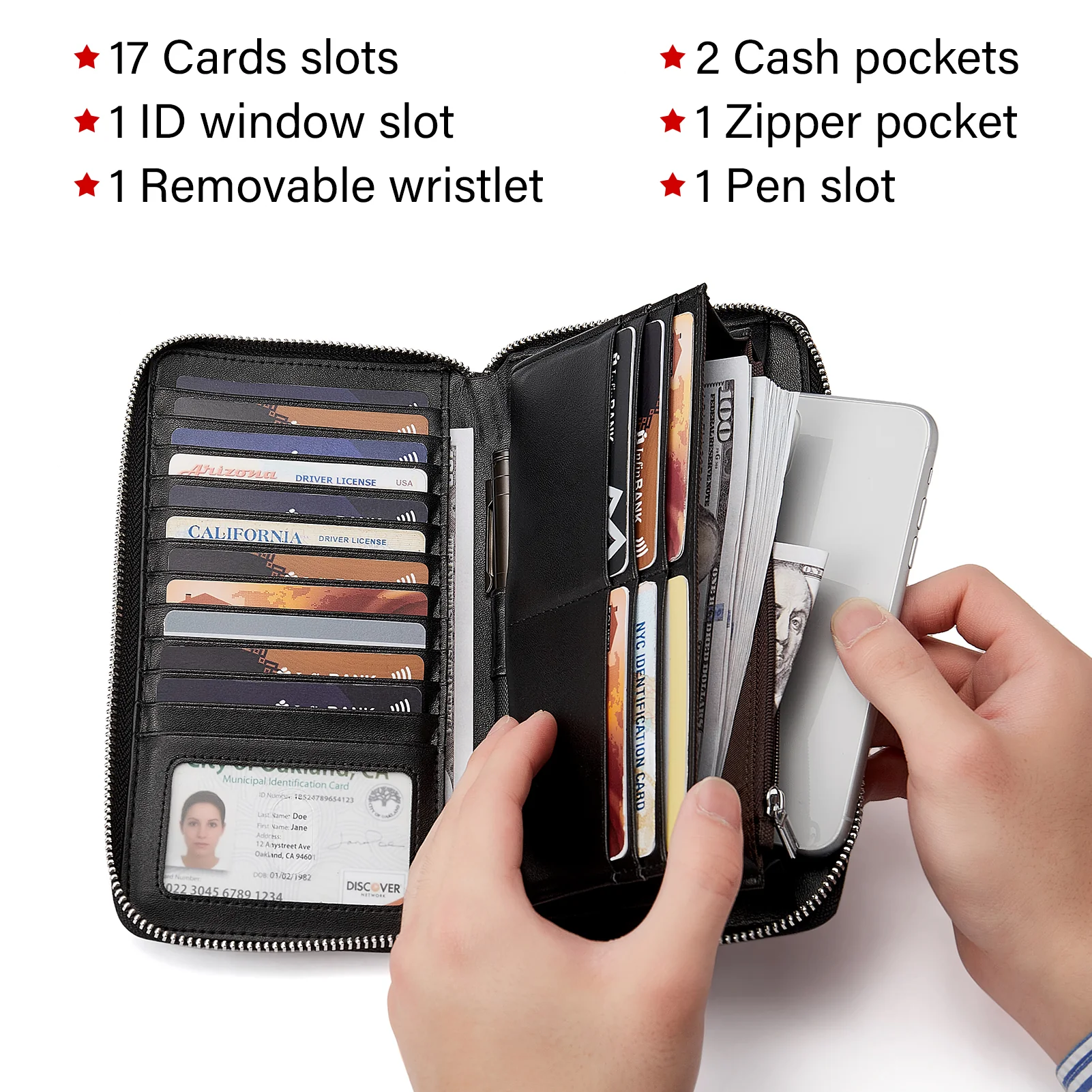 Rozenn Wallets With Checkbook Holder —— Zipper - Image 74