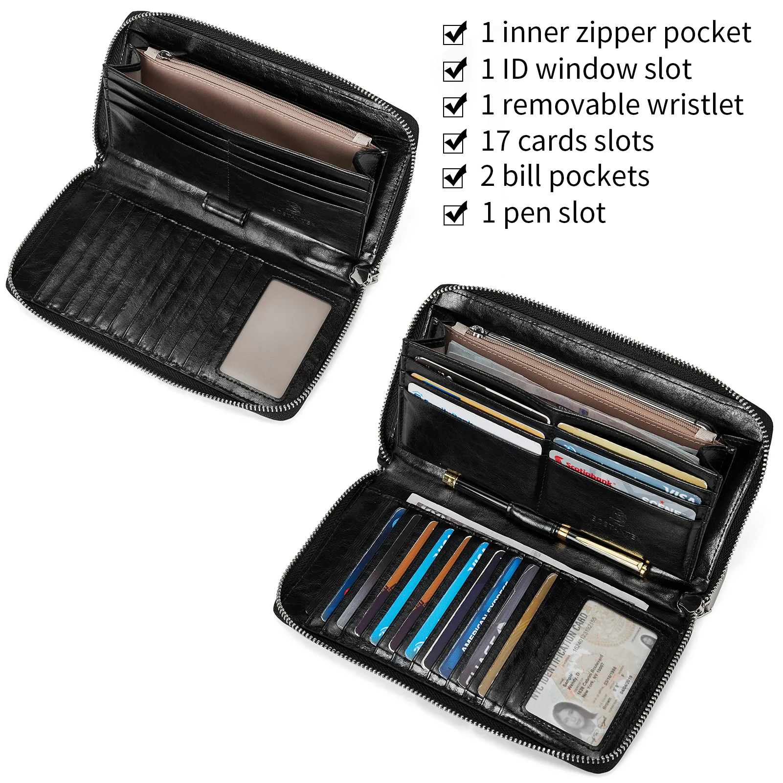 Rozenn Wallets With Checkbook Holder —— Zipper - Image 87