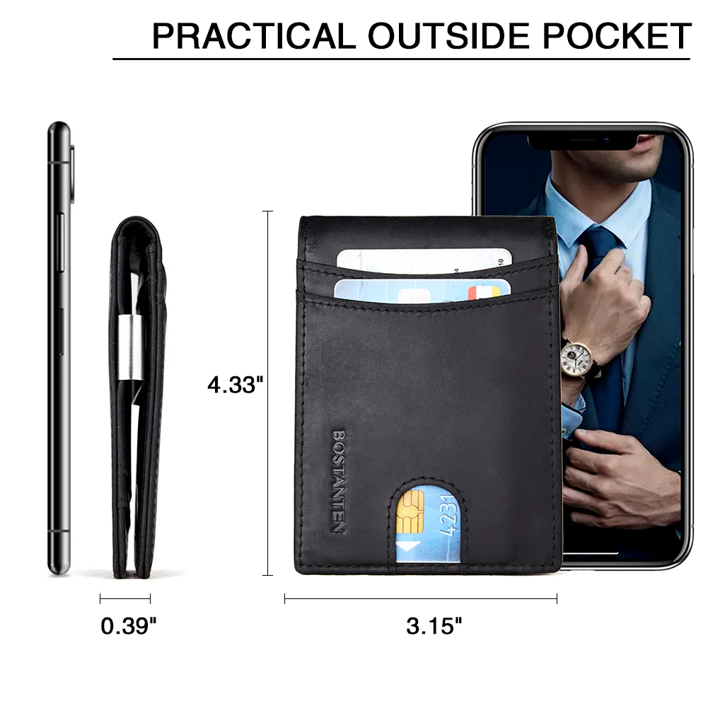 Rozenn RFID-blocking Leather Bifold Wallet for Men - Image 13