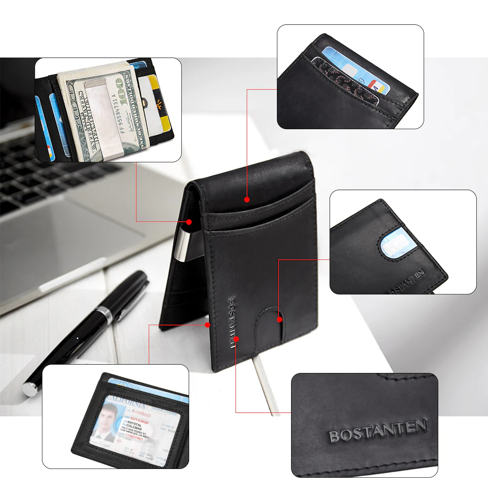 Rozenn RFID-blocking Leather Bifold Wallet for Men - Image 14