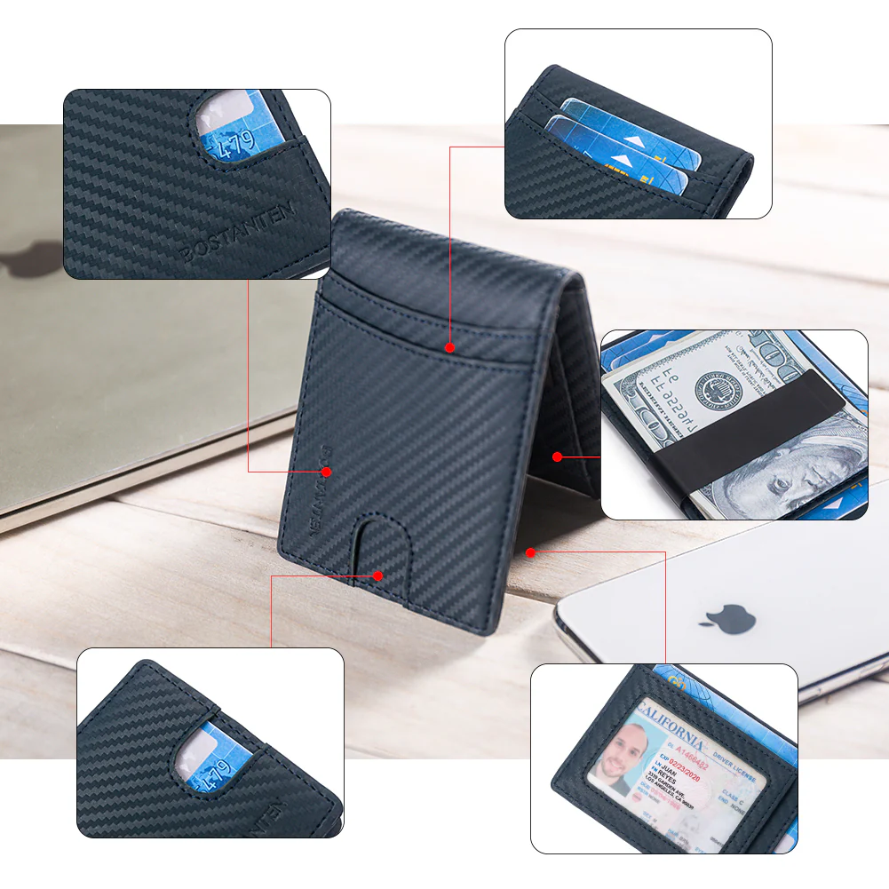 Rozenn RFID-blocking Leather Bifold Wallet for Men - Image 20