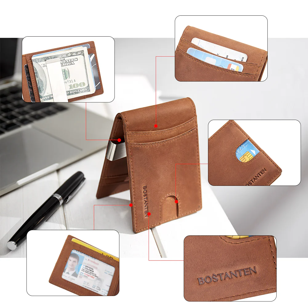 Rozenn RFID-blocking Leather Bifold Wallet for Men - Image 26