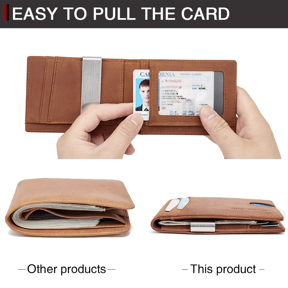 Rozenn RFID-blocking Leather Bifold Wallet for Men - Image 27