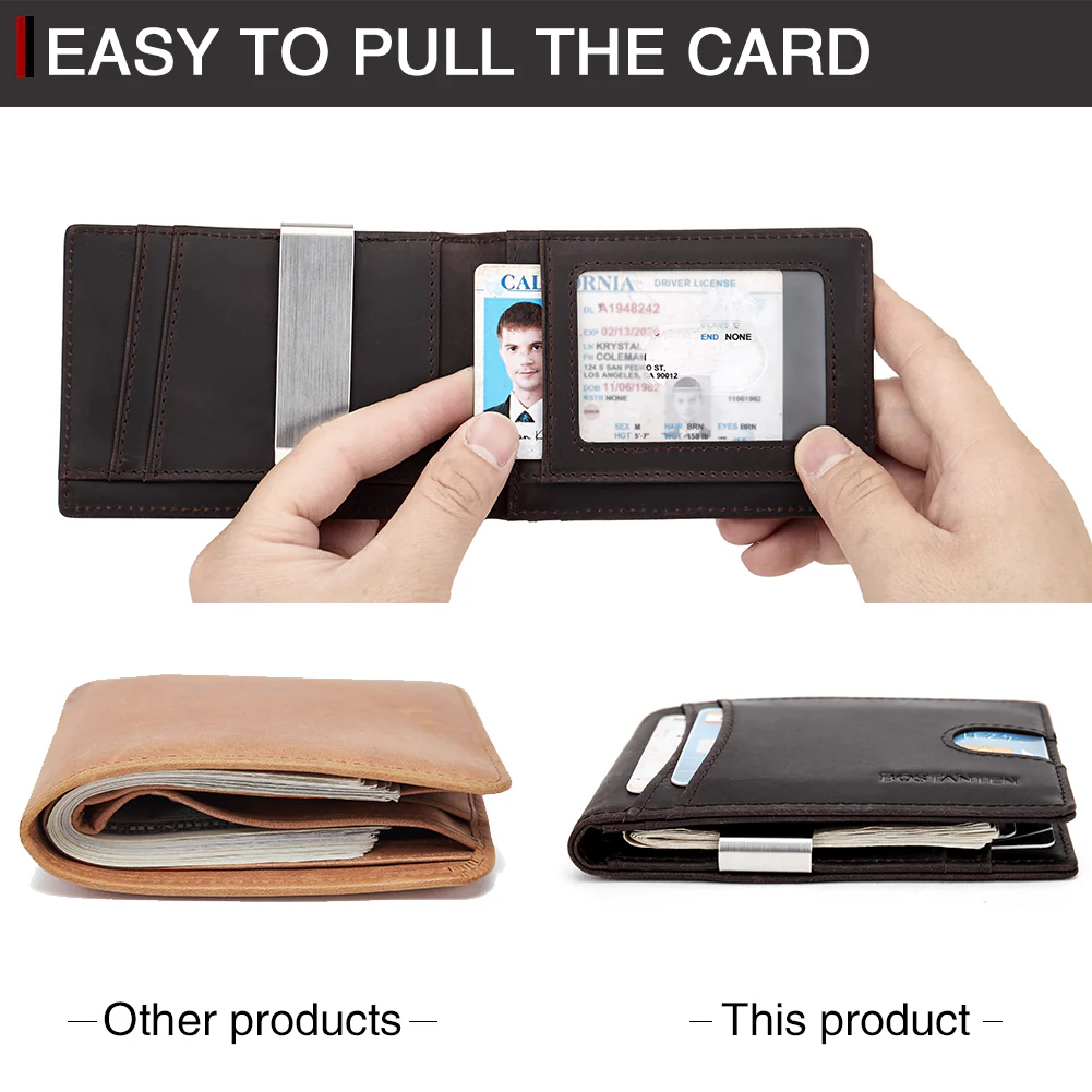 Rozenn RFID-blocking Leather Bifold Wallet for Men - Image 31
