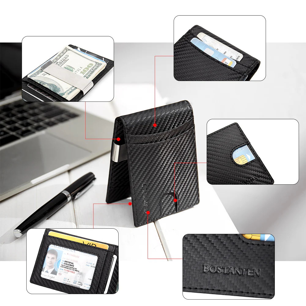 Rozenn RFID-blocking Leather Bifold Wallet for Men - Image 6