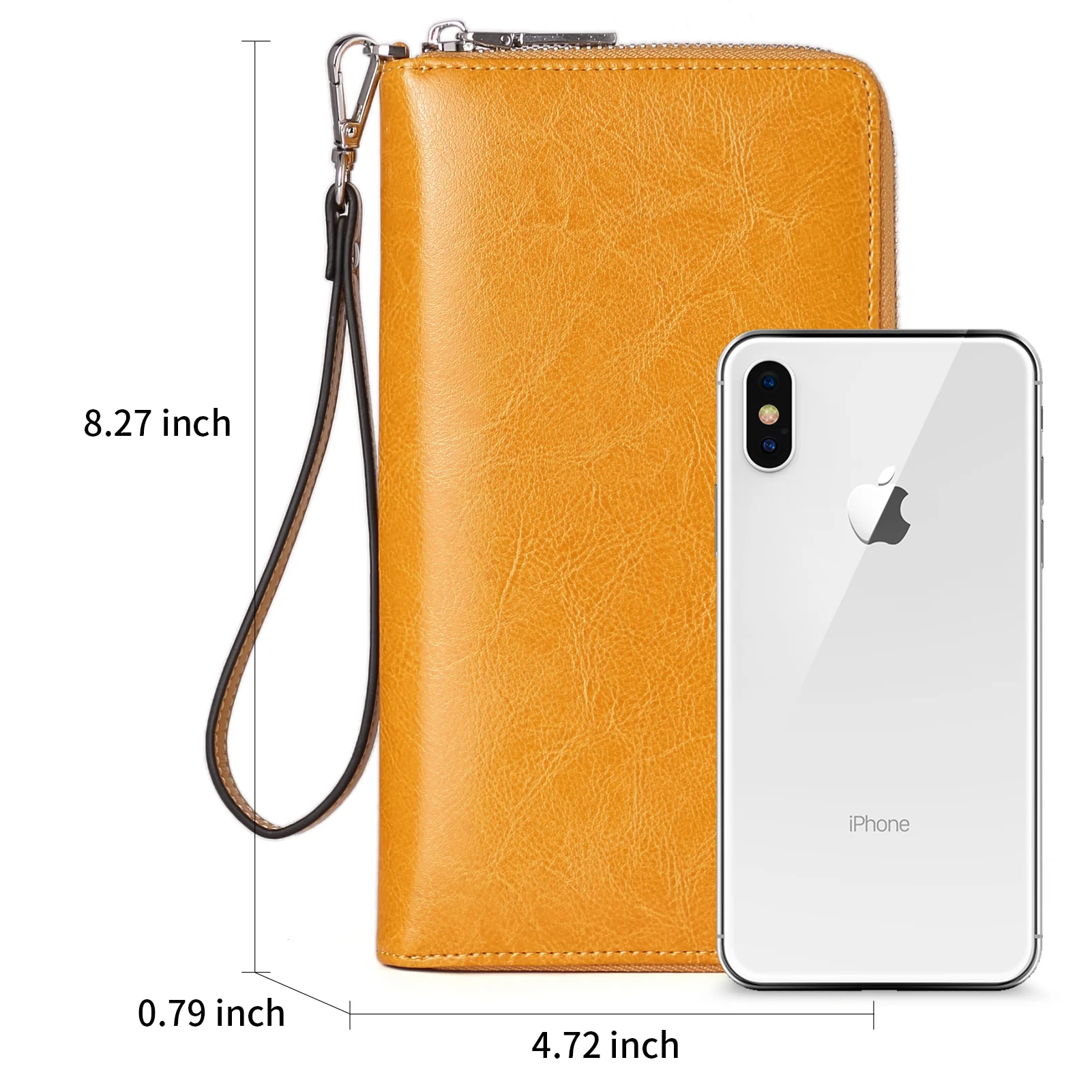 BOSTANTEN Leather Wallets for Women RFID Blocking Zip Around Credit Card Holder Phone Wristlet Clutch - Image 3