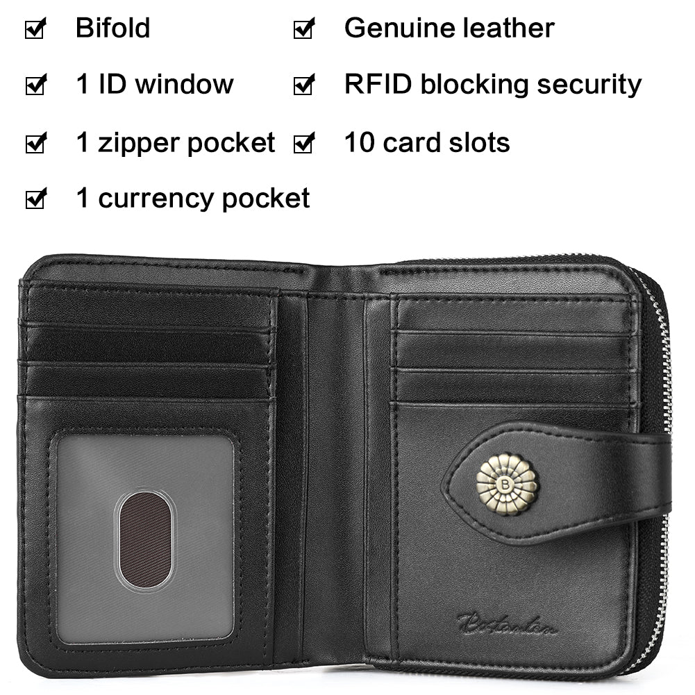 Rozenn  Full Grain Leather Money Clip Wallet —— Small Bifold - Image 11