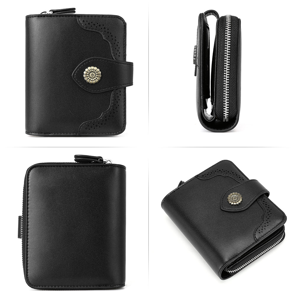 Rozenn  Full Grain Leather Money Clip Wallet —— Small Bifold - Image 12