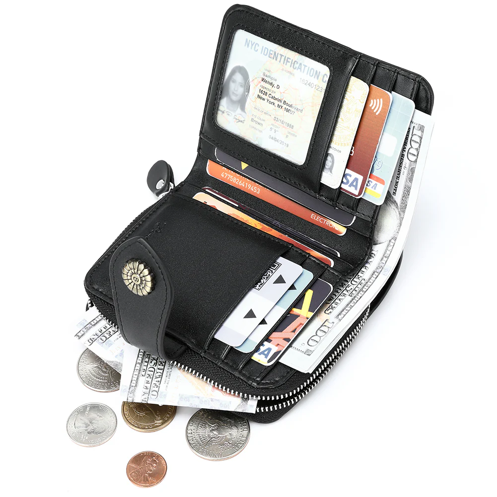 Rozenn  Full Grain Leather Money Clip Wallet —— Small Bifold - Image 15