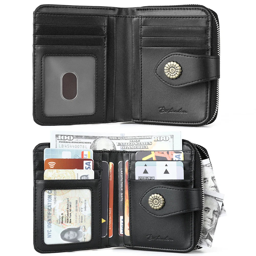 Rozenn  Full Grain Leather Money Clip Wallet —— Small Bifold - Image 16