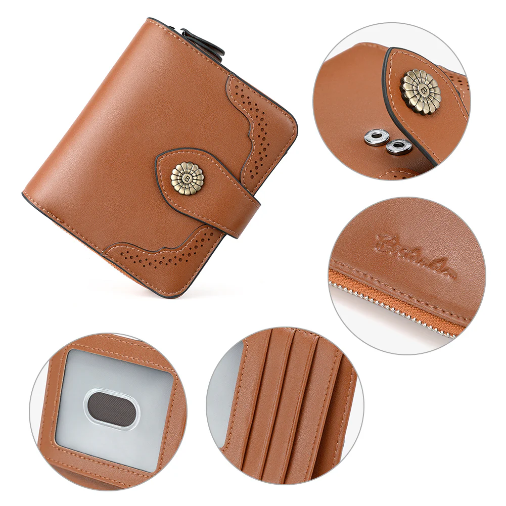 Rozenn  Full Grain Leather Money Clip Wallet —— Small Bifold - Image 21