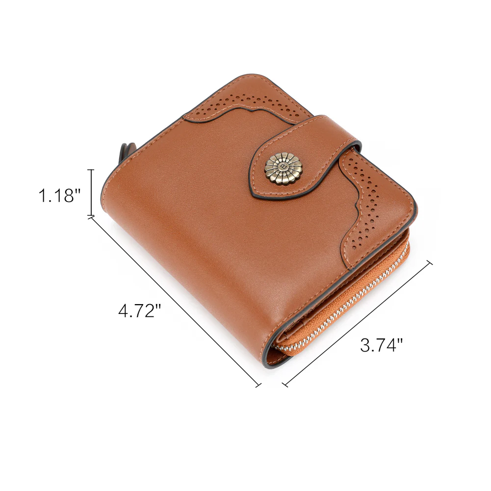Rozenn  Full Grain Leather Money Clip Wallet —— Small Bifold - Image 22