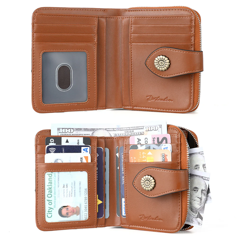 Rozenn  Full Grain Leather Money Clip Wallet —— Small Bifold - Image 24