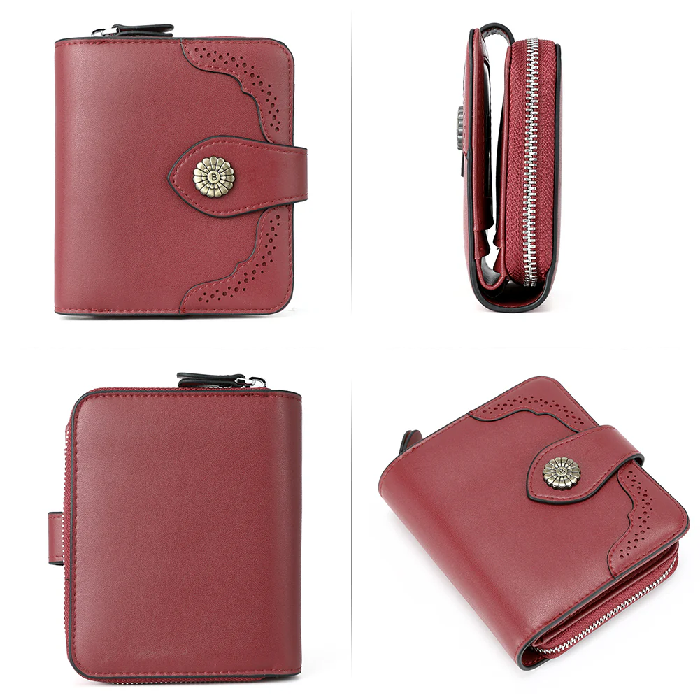 Rozenn  Full Grain Leather Money Clip Wallet —— Small Bifold - Image 4