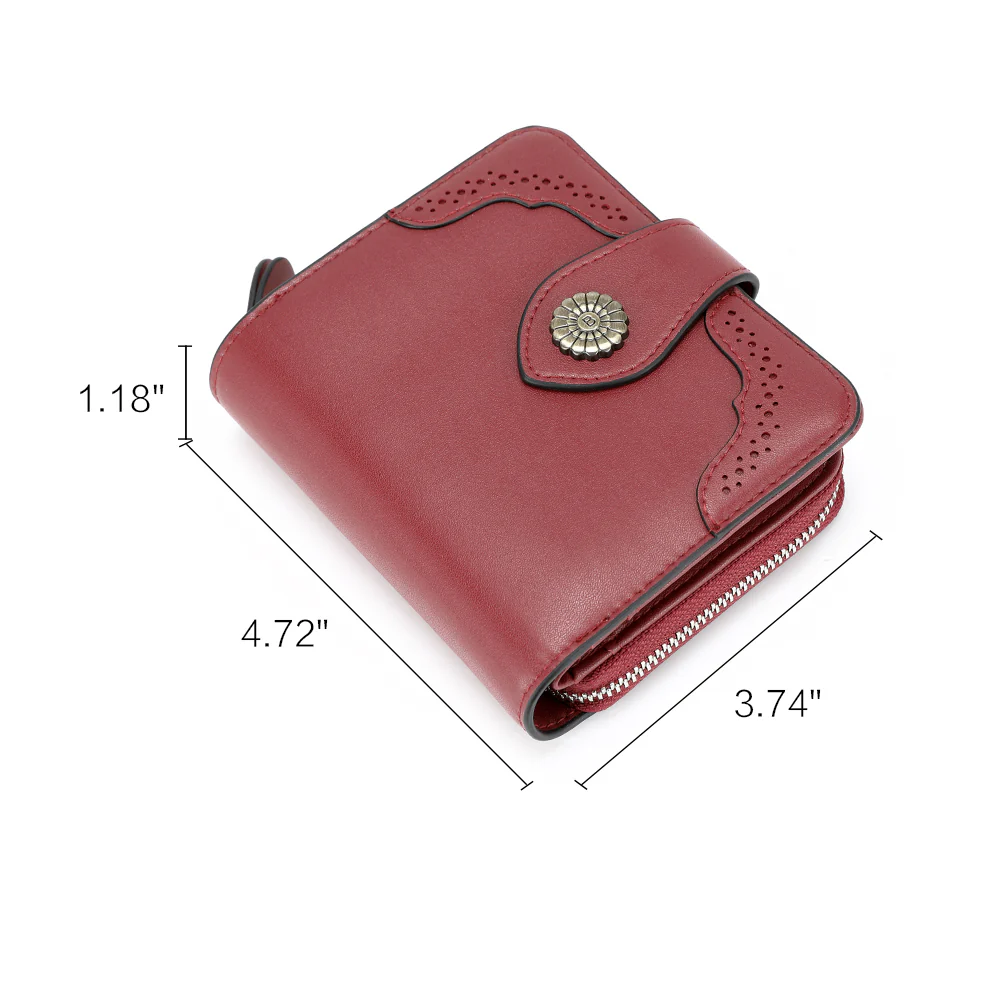 Rozenn  Full Grain Leather Money Clip Wallet —— Small Bifold - Image 6
