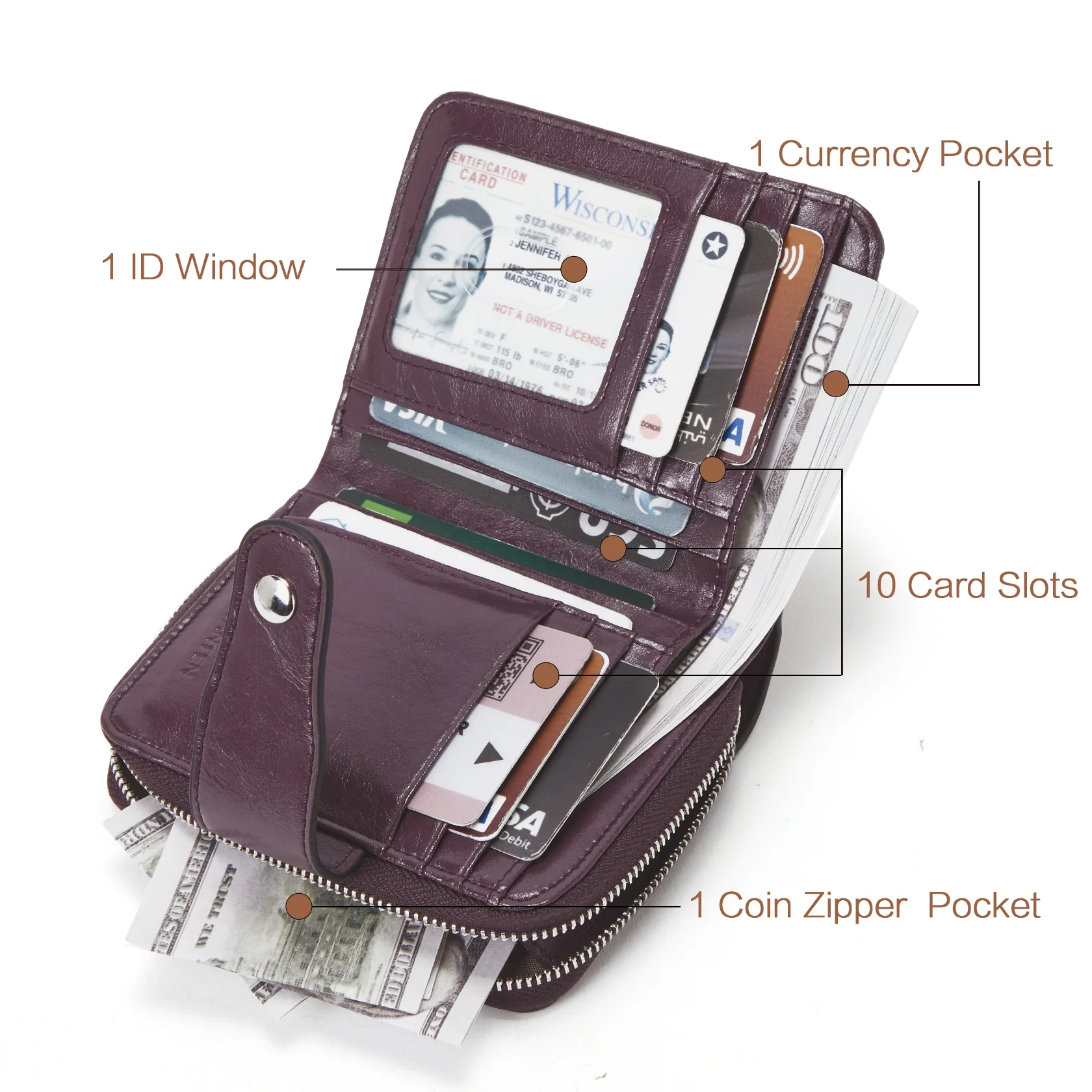 Lnna RFID Wallet For Ladies — Coin Purse - Image 122