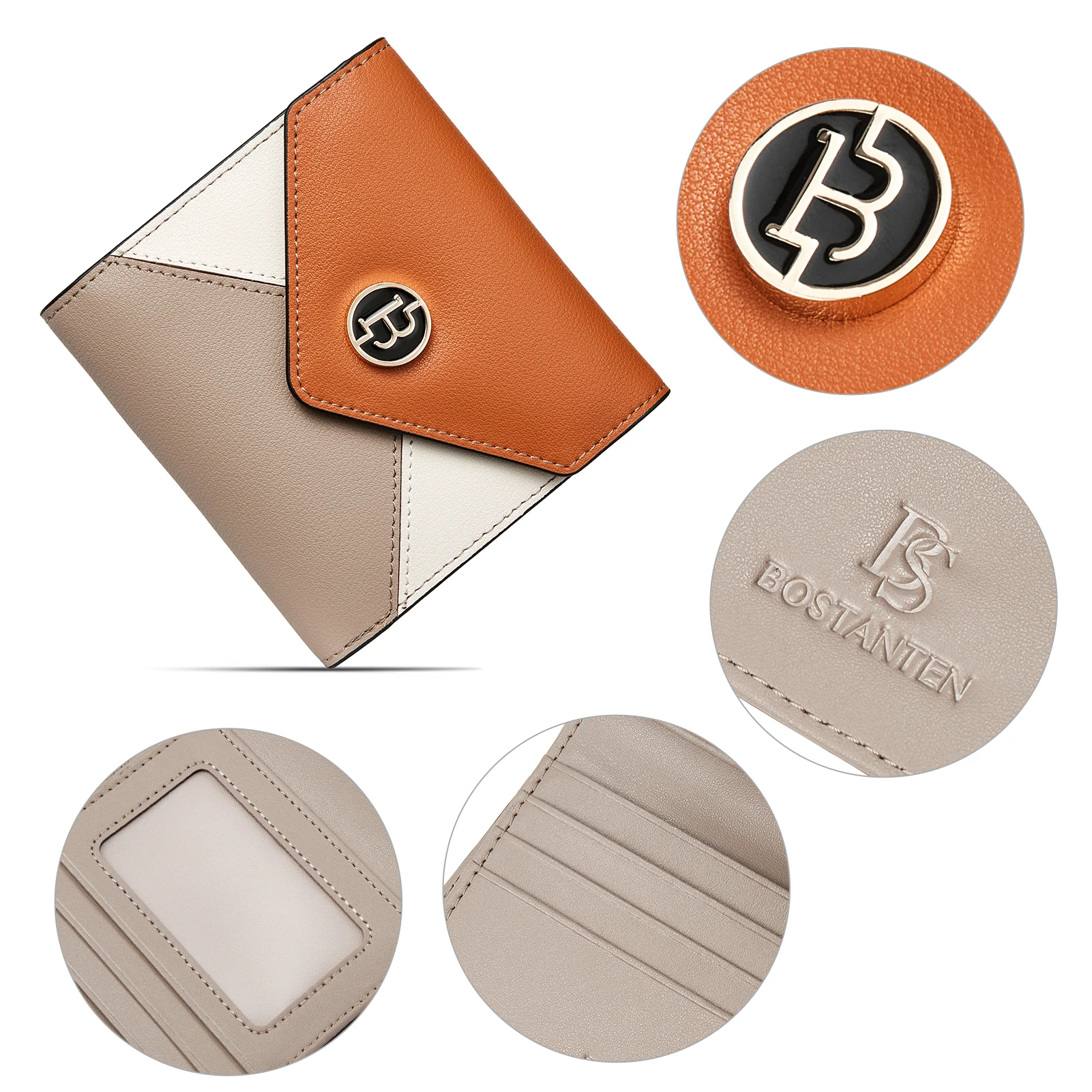 Rozenn Small Bifold Wallet with Card Case for Women in Leather - Image 15
