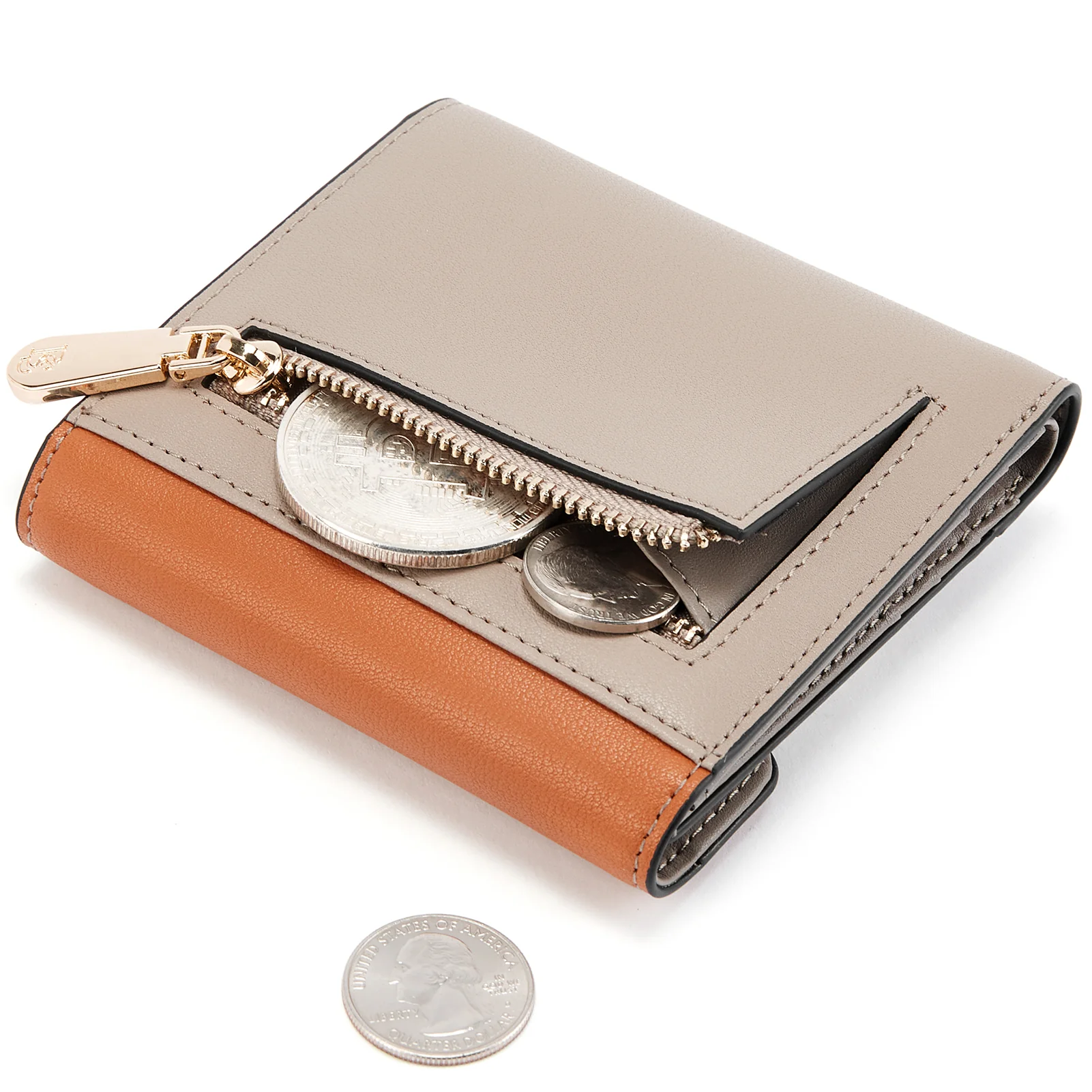 Rozenn Small Bifold Wallet with Card Case for Women in Leather - Image 16